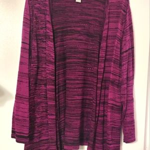 Black and plum cardigan